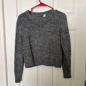 Divided Black and Gray Knit Crew Neck Sweater Size Small